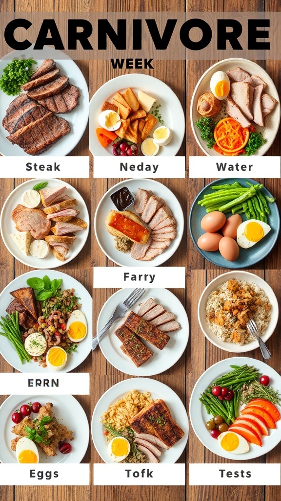 1 Week Carnivore Meal Plan A week